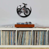 3D Mountain Bike Decoration Vinyl Record Clock
